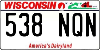 WI license plate 538NQN