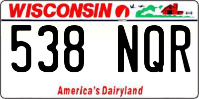 WI license plate 538NQR