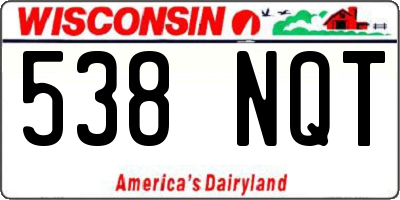WI license plate 538NQT