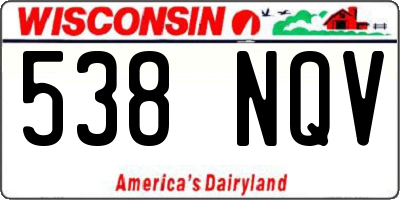 WI license plate 538NQV