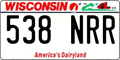 WI license plate 538NRR