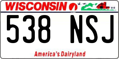 WI license plate 538NSJ
