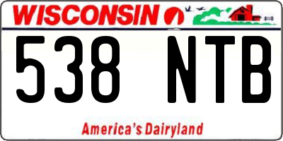 WI license plate 538NTB