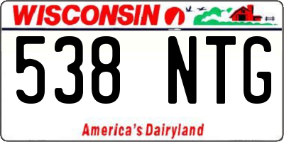 WI license plate 538NTG