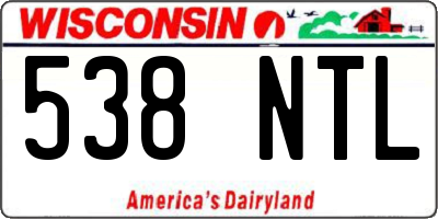 WI license plate 538NTL