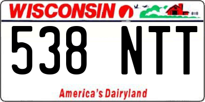 WI license plate 538NTT