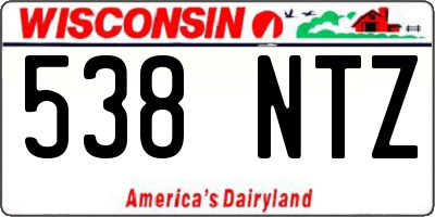 WI license plate 538NTZ