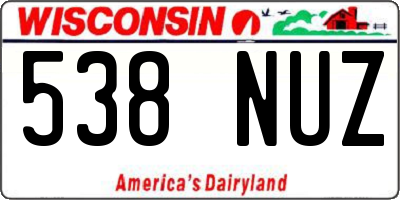 WI license plate 538NUZ