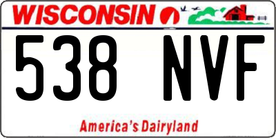 WI license plate 538NVF