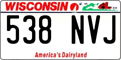 WI license plate 538NVJ