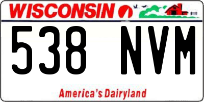 WI license plate 538NVM