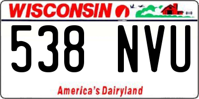 WI license plate 538NVU