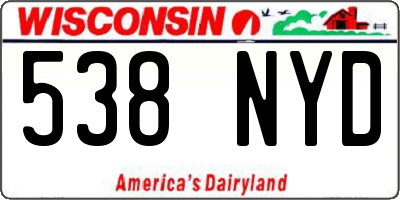 WI license plate 538NYD
