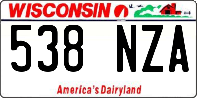 WI license plate 538NZA