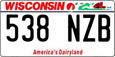 WI license plate 538NZB