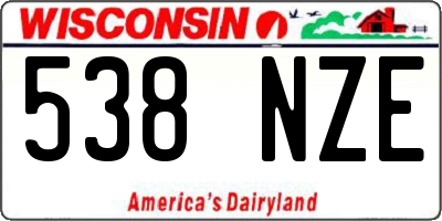 WI license plate 538NZE