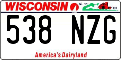 WI license plate 538NZG