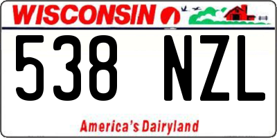 WI license plate 538NZL