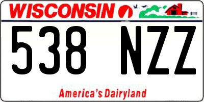 WI license plate 538NZZ