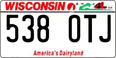 WI license plate 538OTJ