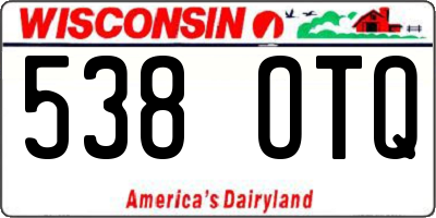 WI license plate 538OTQ