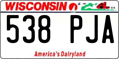 WI license plate 538PJA
