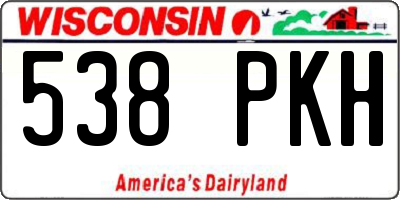 WI license plate 538PKH