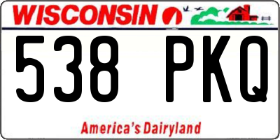 WI license plate 538PKQ