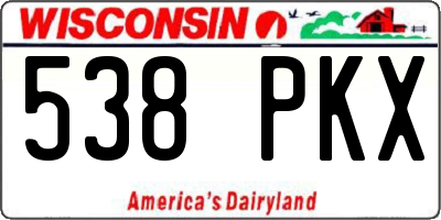 WI license plate 538PKX