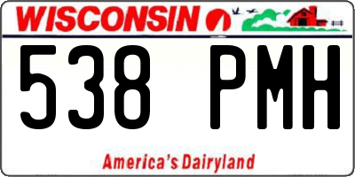 WI license plate 538PMH