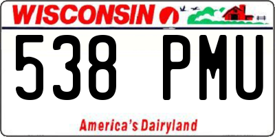 WI license plate 538PMU