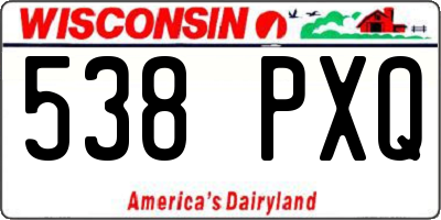 WI license plate 538PXQ