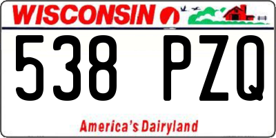 WI license plate 538PZQ