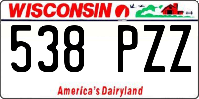 WI license plate 538PZZ