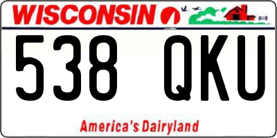 WI license plate 538QKU