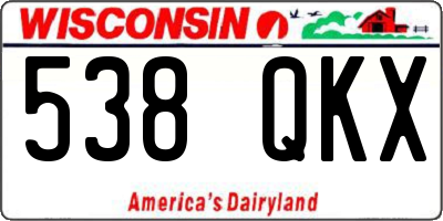 WI license plate 538QKX
