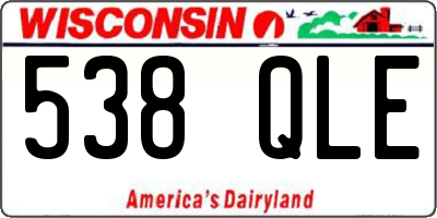 WI license plate 538QLE