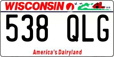 WI license plate 538QLG