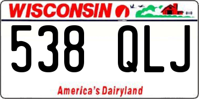 WI license plate 538QLJ