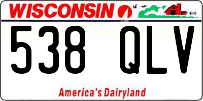 WI license plate 538QLV