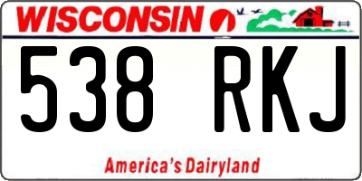 WI license plate 538RKJ