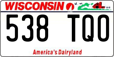 WI license plate 538TQO