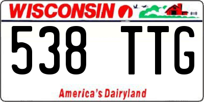 WI license plate 538TTG