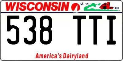 WI license plate 538TTI