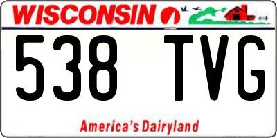 WI license plate 538TVG