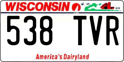 WI license plate 538TVR