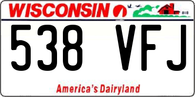 WI license plate 538VFJ