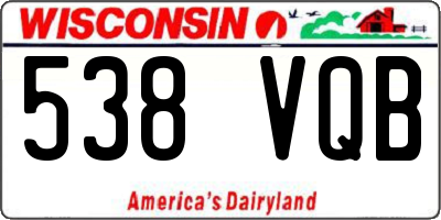 WI license plate 538VQB