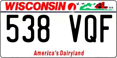 WI license plate 538VQF