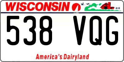 WI license plate 538VQG